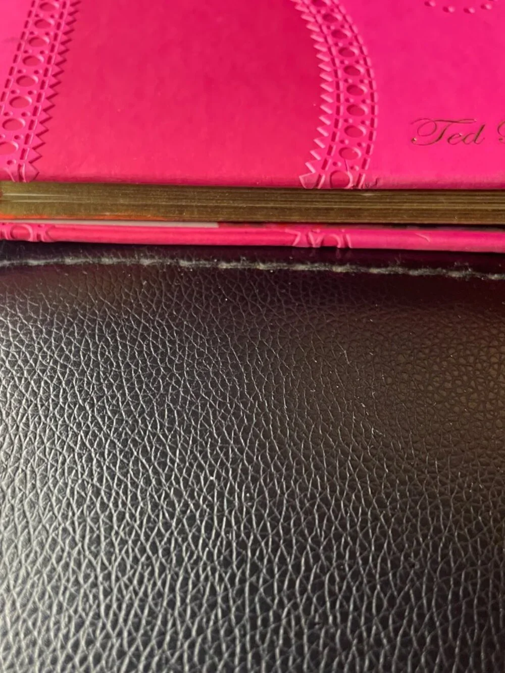 neon pink Ted Baker notebook
